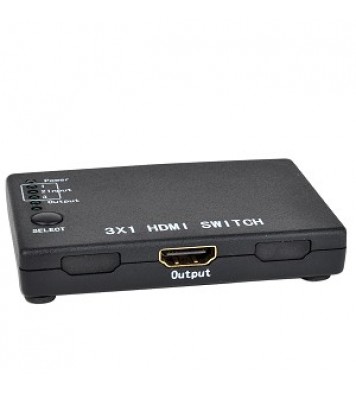 Ultra Slim 3-Port (3 In, 1 Out) HDMI Switch w/Remote Control - Adds Two More HDMI Ports!