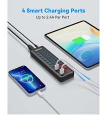 Powered USB 3.0 Hub, Wenter 11-Port USB Hub Splitter