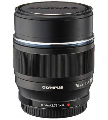 Olympus M.Zuiko Digital ED 75mm F1.8 Lens, for Micro Four Thirds Cameras (Black) (V311040BU000)