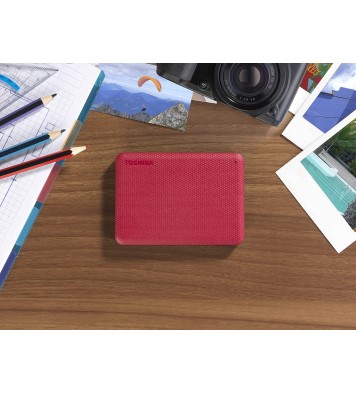 Toshiba Canvio Advance 2TB Portable External Hard Drive USB 3.0, Red - HDTCA20XR3AA