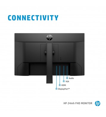 HP 24mh FHD Monitor - Computer Monitor with 23.8-Inch IPS Display (1080p)