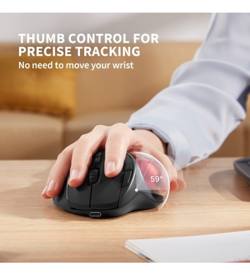 2.4G+Dual Bluetooth Wireless Trackball Mouse