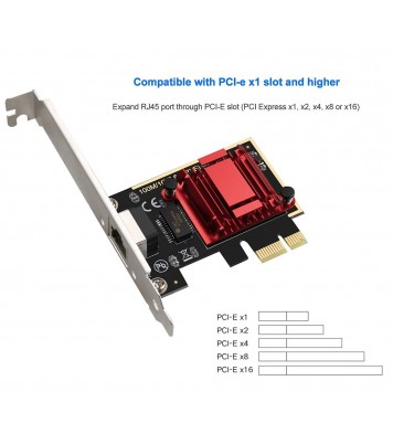 2.5GBase-T PCIe Network Adapter RTL8125B 2500/1000/100Mbps 