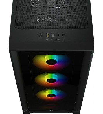 Corsair iCUE 4000X RGB Mid-Tower ATX PC Case - Black