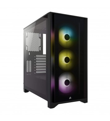 Corsair iCUE 4000X RGB Mid-Tower ATX PC Case - Black