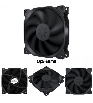 uphere 3-Pack Long Life Computer Case Fan 120mm Cooling Case Fan for Computer Cases Cooling,12BK3-3