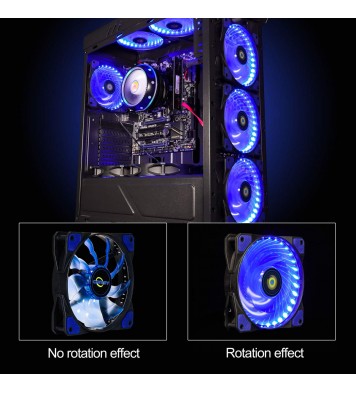 Conisy Silent Series 120mm Case Fan for PC Cases, LED PC Case Fan Blue (2 Pack)