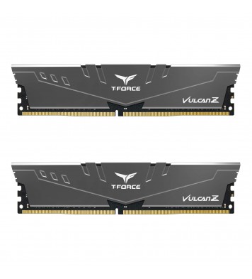 TEAMGROUP T-Force Vulcan Z DDR4 16GB Kit (2x8GB) 3200MHz (PC4-25600) CL16 Desktop Memory Module Ram (Gray) - TLZGD416G3200HC16FDC01