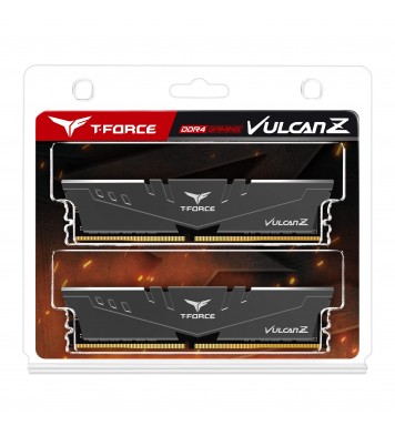 TEAMGROUP T-Force Vulcan Z DDR4 16GB Kit (2x8GB) 3200MHz (PC4-25600) CL16 Desktop Memory Module Ram (Gray) - TLZGD416G3200HC16FDC01